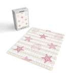Blush Pink Seashell & Starfish on Beige and White  Jigsaw Puzzle Gallery Image 2