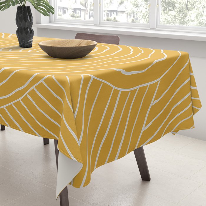 Strokes 02: Tulip Yellow Edition  Tablecloth Gallery Image 3