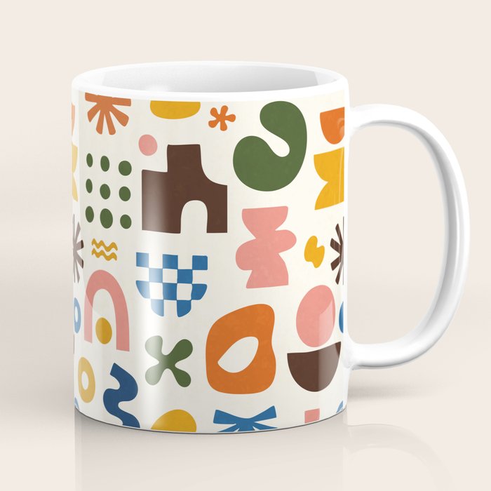 Playful Modernist Mosaic Coffee Mug Gallery Image 1
