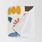 Playful Modernist Mosaic Throw Blanket Gallery Image 3