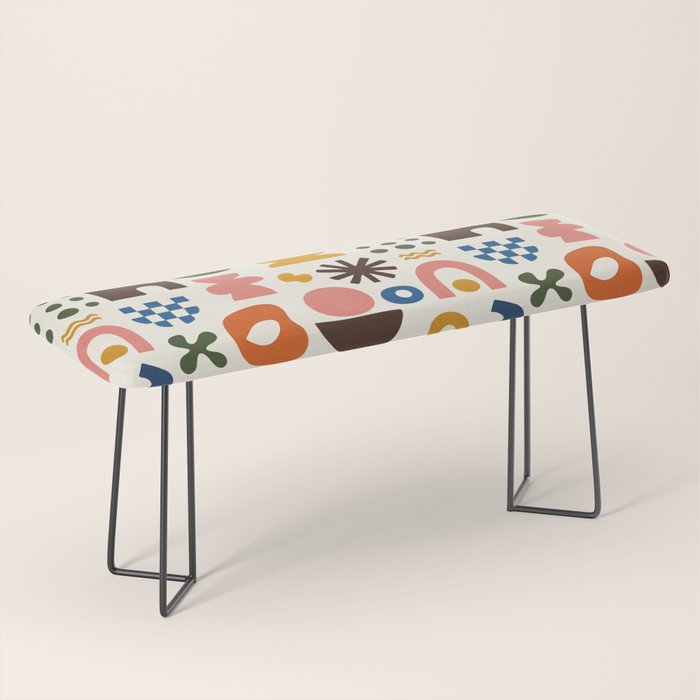 Playful Modernist Mosaic Bench Gallery Image 1