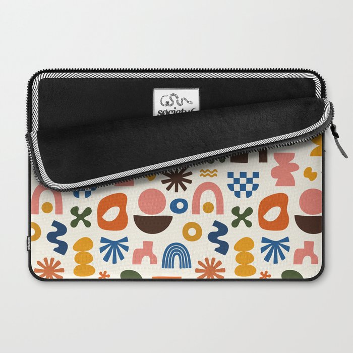 Playful Modernist Mosaic Laptop Sleeve Gallery Image 2