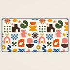 Playful Modernist Mosaic Desk Mat Gallery Image 3