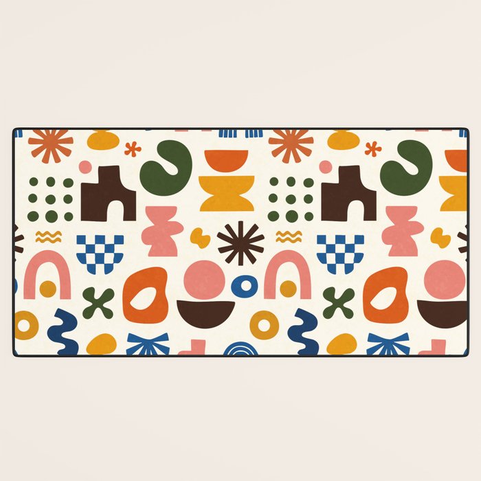 Playful Modernist Mosaic Desk Mat Gallery Image 3