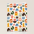 Playful Modernist Mosaic Stationery Card Gallery Image 2