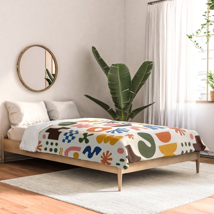 Playful Modernist Mosaic Comforter Gallery Image 2