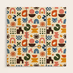 Playful Modernist Mosaic Wood Wall Art Gallery Image 1