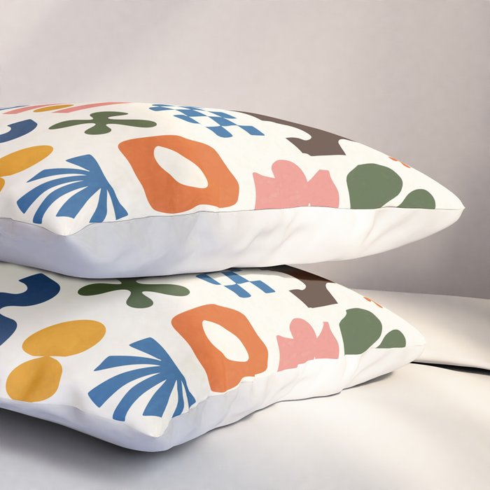 Playful Modernist Mosaic Pillow Sham Gallery Image 3
