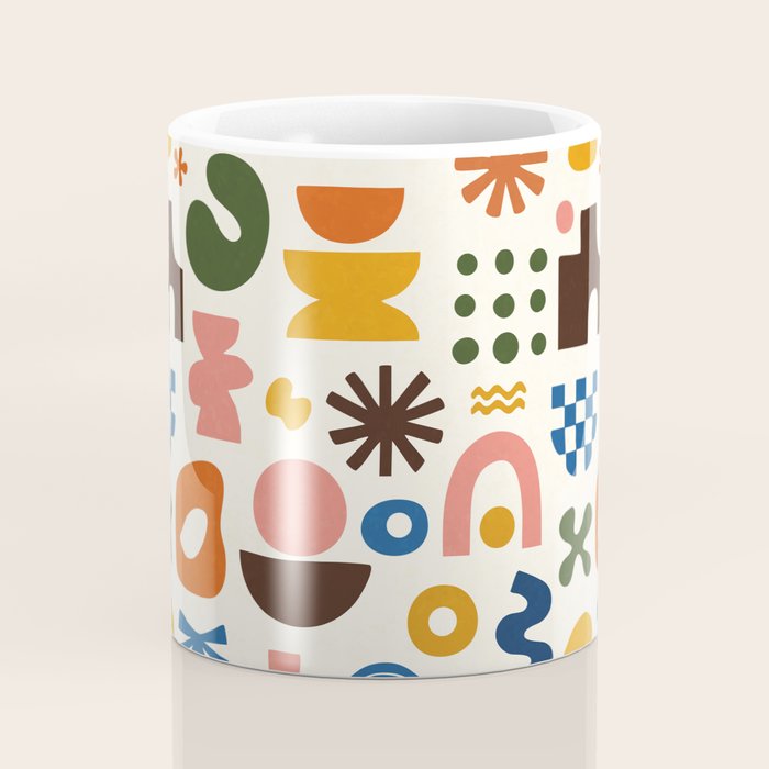 Playful Modernist Mosaic Coffee Mug Gallery Image 4