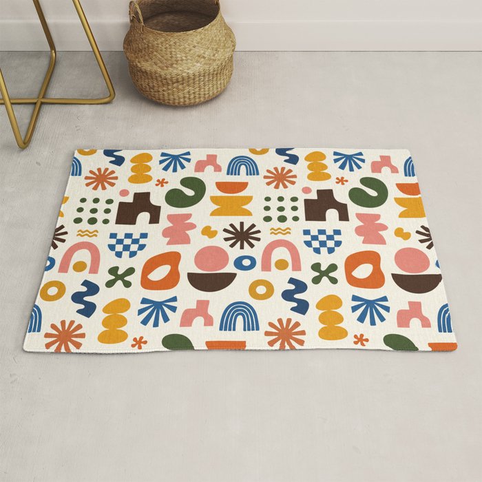 Playful Modernist Mosaic Rug Gallery Image 1