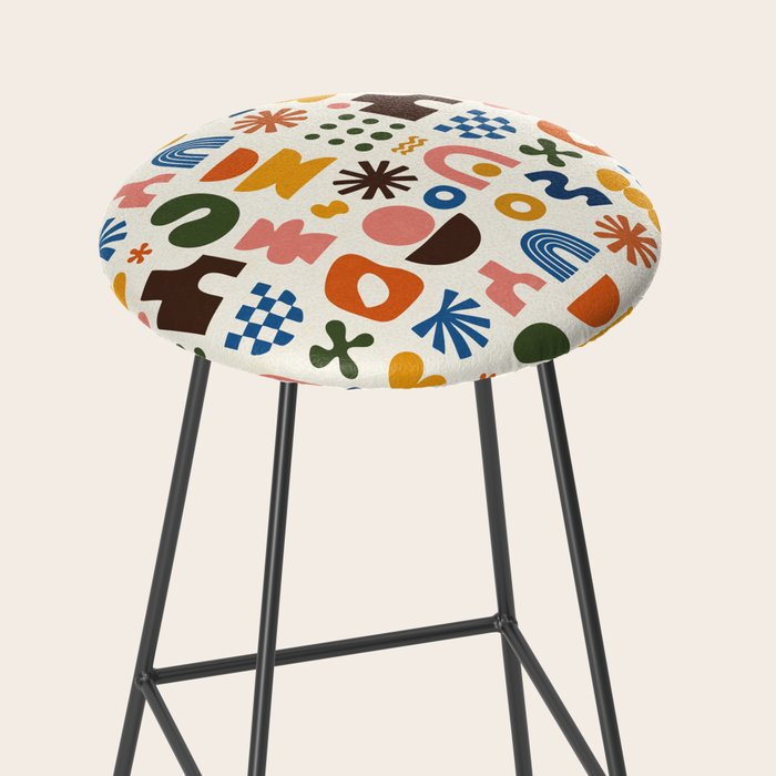 Playful Modernist Mosaic Stool Gallery Image 2
