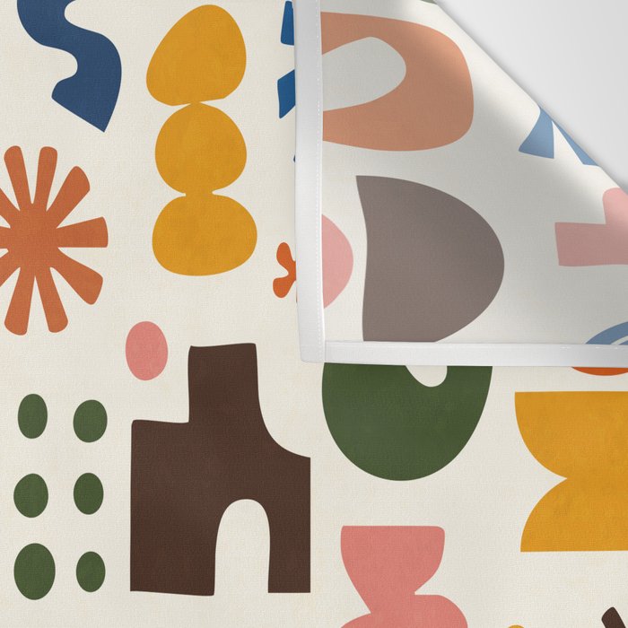 Playful Modernist Mosaic Wall Tapestry Gallery Image 3