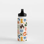 Playful Modernist Mosaic Water Bottle Gallery Image 3