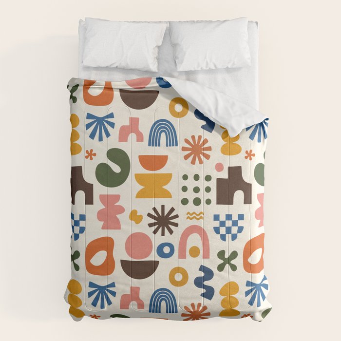 Playful Modernist Mosaic Comforter Gallery Image 6