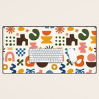 Playful Modernist Mosaic Desk Mat Gallery Image 1