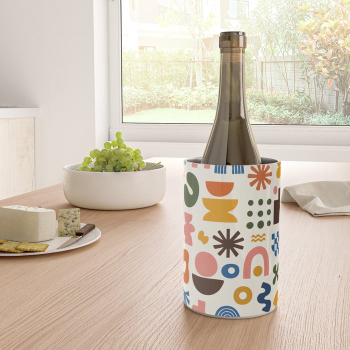 Playful Modernist Mosaic Wine Chiller Gallery Image 4