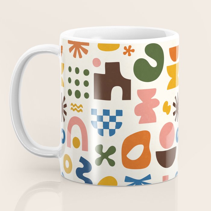 Playful Modernist Mosaic Coffee Mug Gallery Image 3