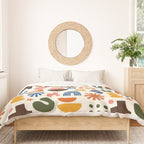 Playful Modernist Mosaic Duvet Cover Gallery Image 3