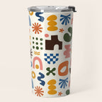 Playful Modernist Mosaic Travel Mug Gallery Image 2
