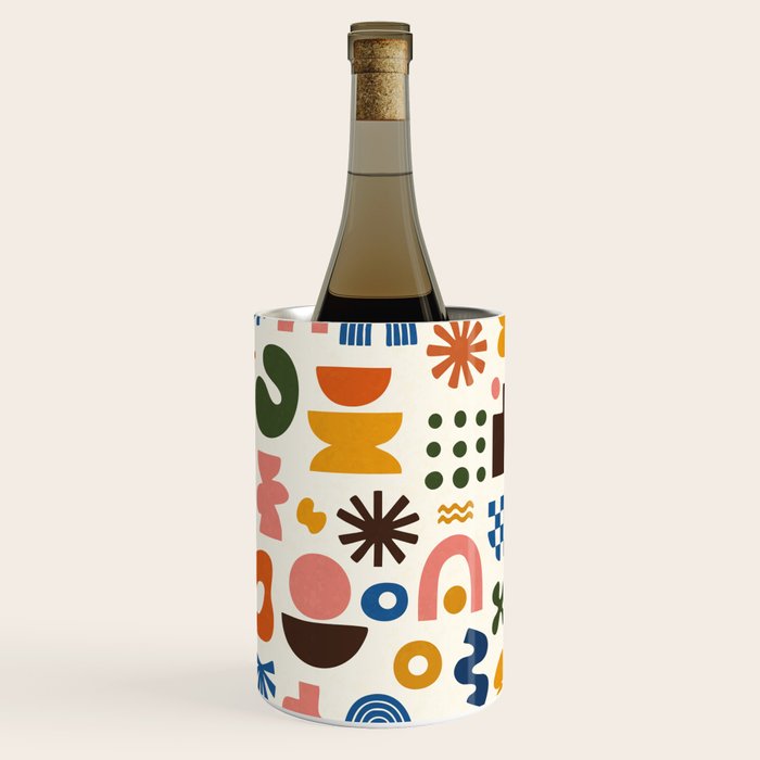 Playful Modernist Mosaic Wine Chiller Gallery Image 1