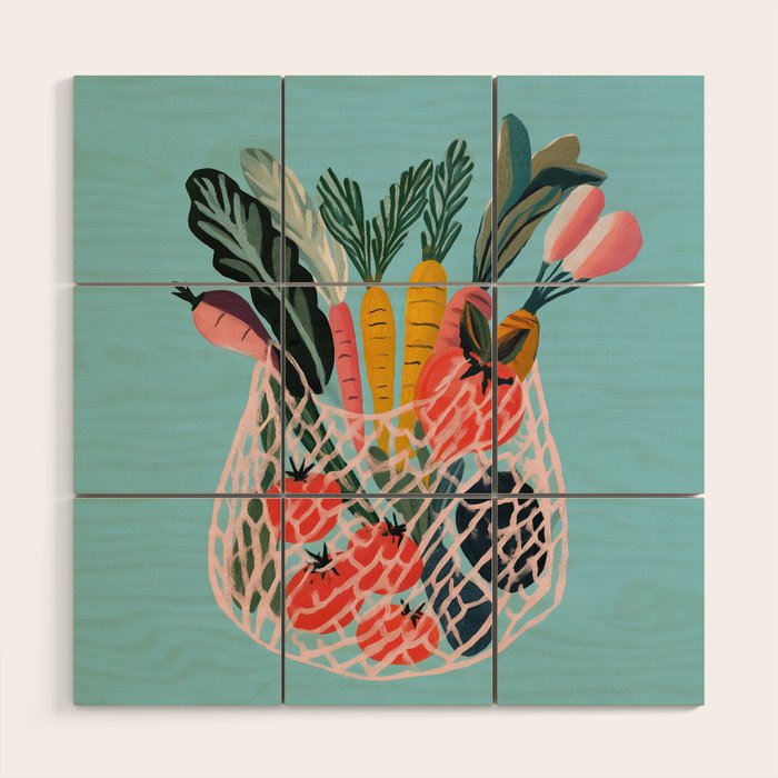 Market Morning Wood Wall Art Gallery Image 1