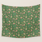 Swedish Floral - Green Wall Tapestry Gallery Image 4