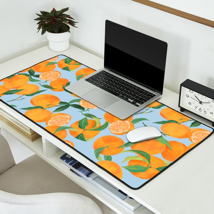 Fresh Tangerine Desk Mat Gallery Image 2