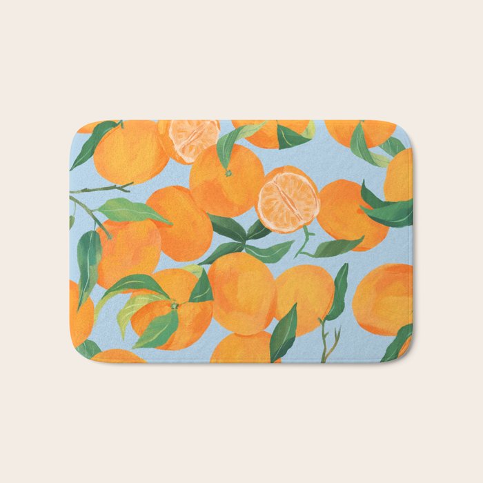 Fresh Tangerine Bath Mat Gallery Image 1