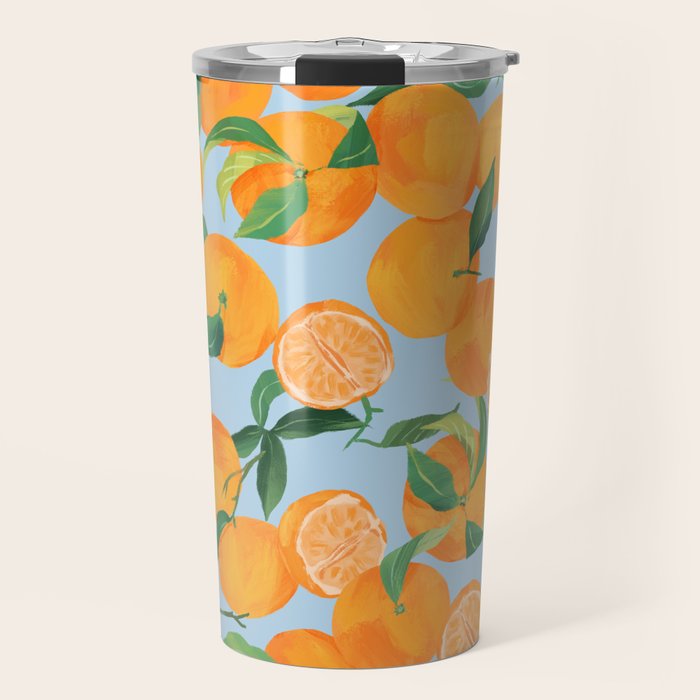 Fresh Tangerine Travel Mug Gallery Image 1