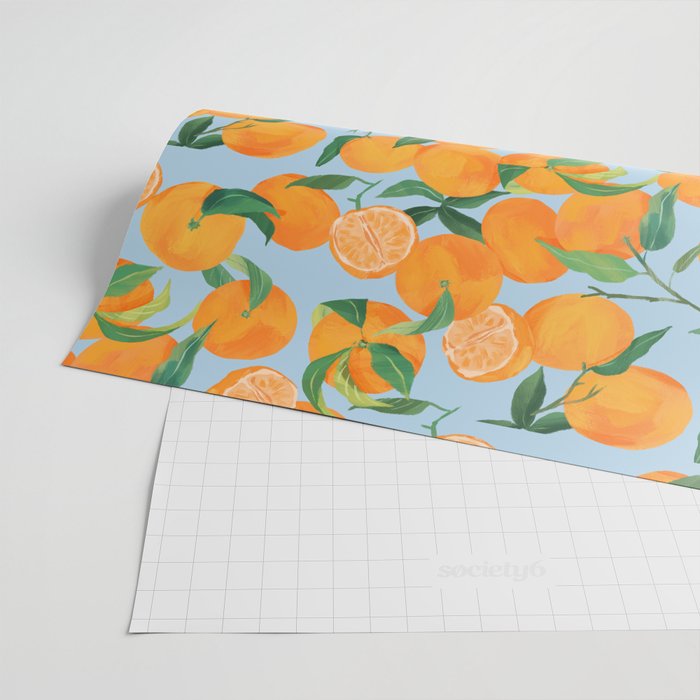 Fresh Tangerine Wrapping Paper Gallery Image 2