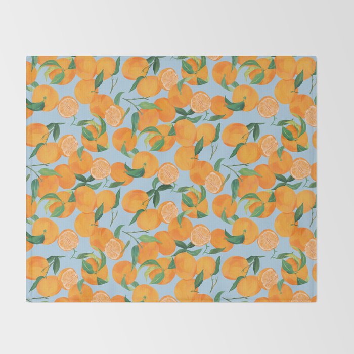 Fresh Tangerine Throw Blanket Gallery Image 2