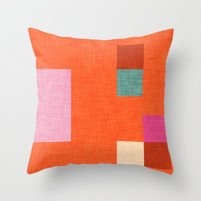 Bold Minimalism Orange Throw Pillow Gallery Image 6