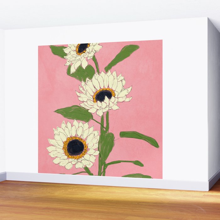 Sunflower Pink Sami Wall Mural Gallery Image 2