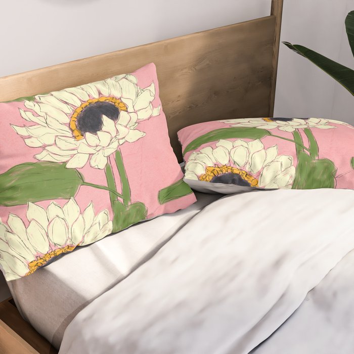 Sunflower Pink Sami Pillow Sham Gallery Image 2