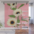 Sunflower Pink Sami Wall Mural Gallery Image 1
