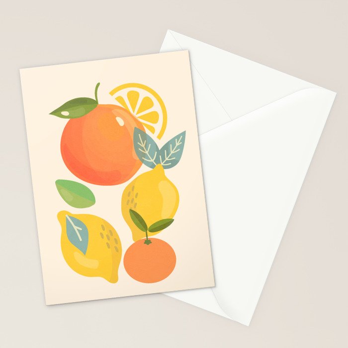 Citrus Fruits Stationery Card Gallery Image 2