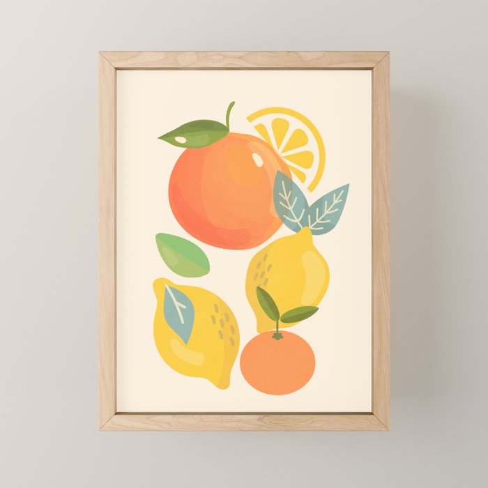 Citrus Fruits Mini Art Print Gallery Image 1