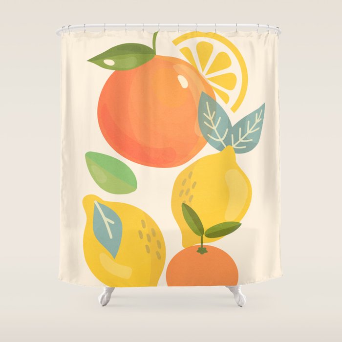 Citrus Fruits Shower Curtain Gallery Image 1