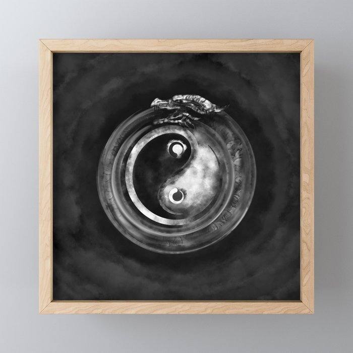 Ouroboros Yin - Yang  Mini Art Print Gallery Image 1