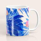 Breezy Tropics Blue Floral Design Coffee Mug Gallery Image 1