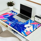 Breezy Tropics Blue Floral Design Desk Mat Gallery Image 2
