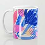 Breezy Tropics Blue Floral Design Coffee Mug Gallery Image 3
