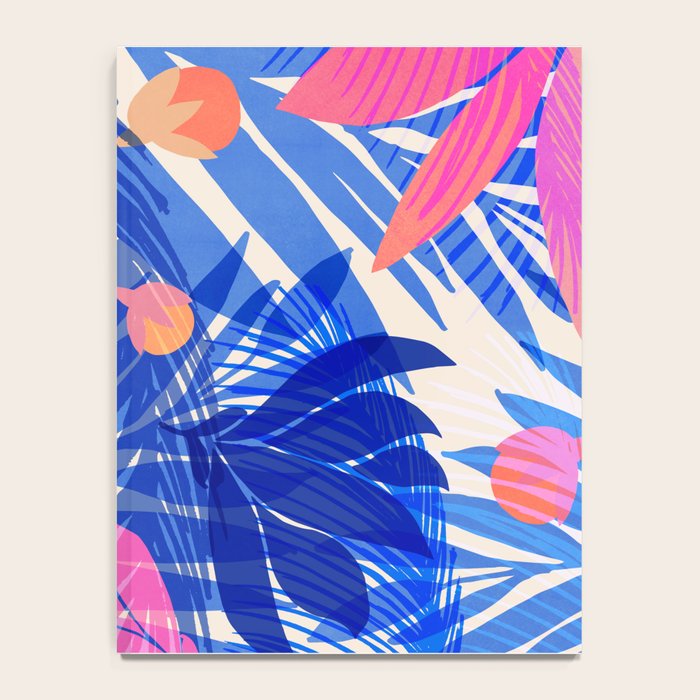 Breezy Tropics Blue Floral Design Notebook Gallery Image 4