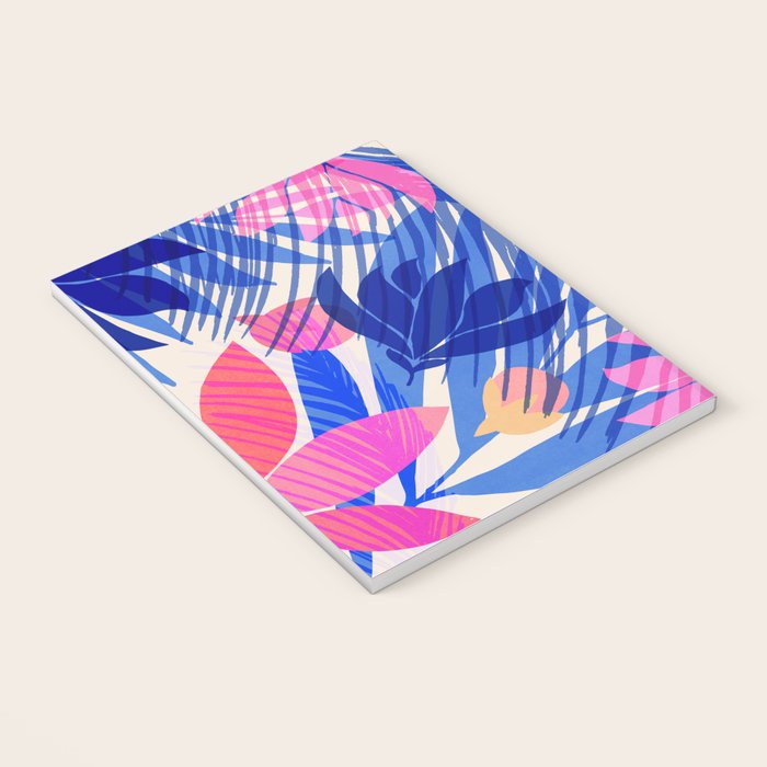 Breezy Tropics Blue Floral Design Notebook Gallery Image 3