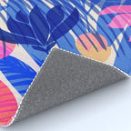 Breezy Tropics Blue Floral Design Rug Gallery Image 4
