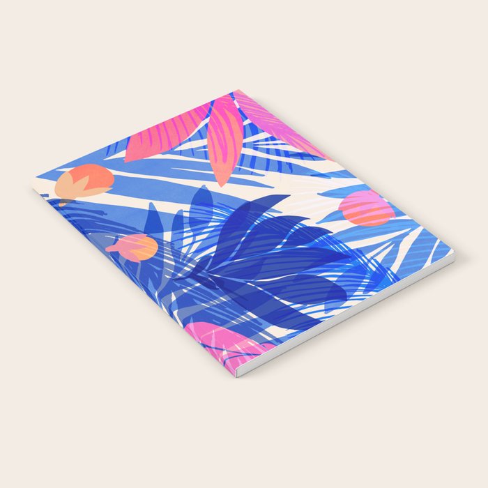 Breezy Tropics Blue Floral Design Notebook Gallery Image 1
