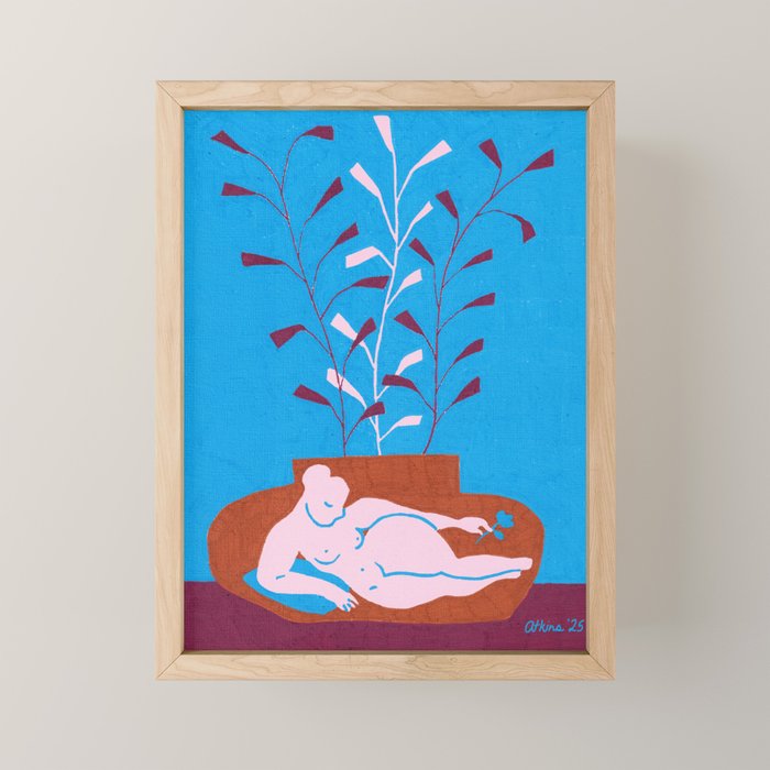 Sprigs in Low Vase Mini Art Print Gallery Image 1