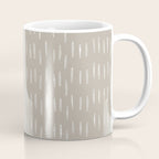 Boho Prints, Raindrops, Beige, Minimalism, Abstract Art Coffee Mug Gallery Image 1