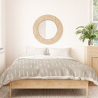 Boho Prints, Raindrops, Beige, Minimalism, Abstract Art Duvet Cover Gallery Image 3