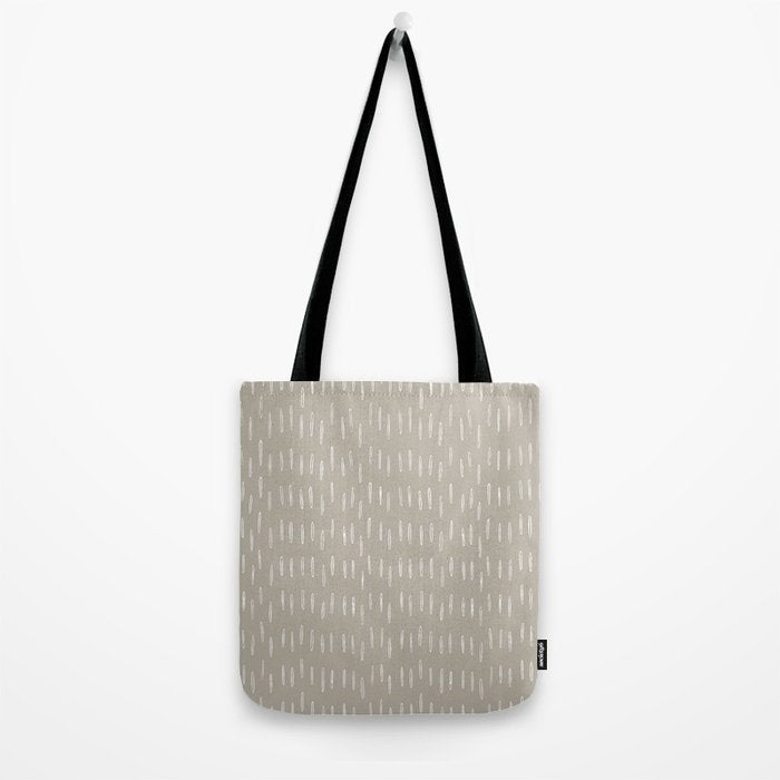 Boho Prints, Raindrops, Beige, Minimalism, Abstract Art Tote Bag Gallery Image 2